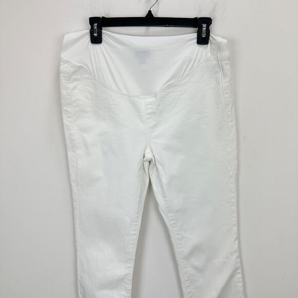 J.Crew White Maternity Jean Signature Stretch Waistband Skinny Straight US 27 - Picture 7 of 12